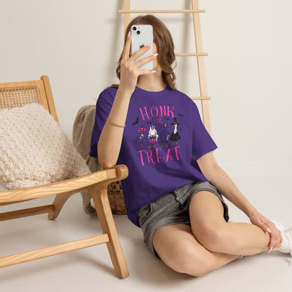 Honk or Treat Halloween Tee — Cute Costumed Dogs & Pink Lettering