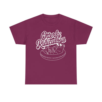 Otterly Ridiculous - White T-Shirt — Cute Otter Pool Graphic Tee