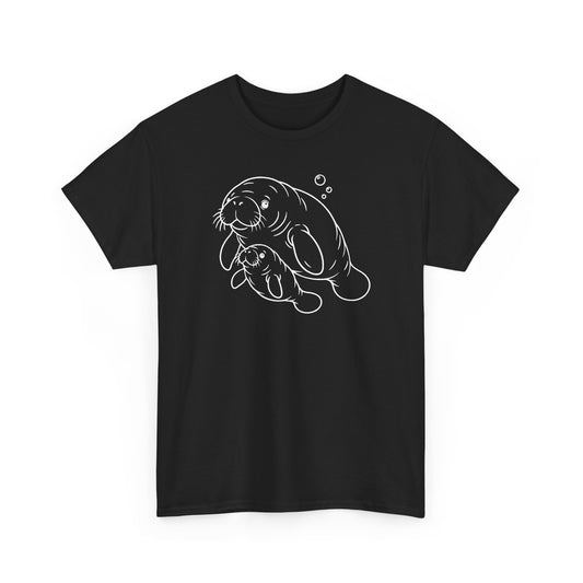 Chubby Mermaid Little Lagoon Family Manatee T-Shirt