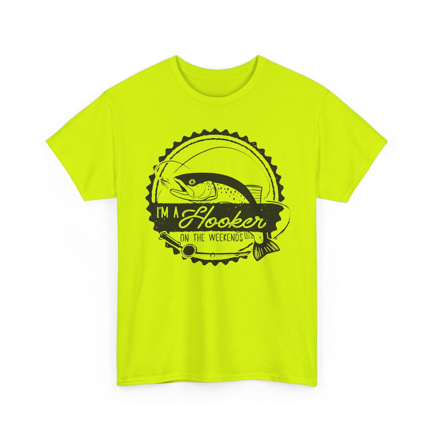 Fishing T-Shirt — "I'm a Hooker on the Weekends" Vintage Angler Tee