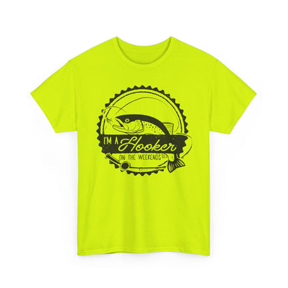 Fishing T-Shirt — "I'm a Hooker on the Weekends" Vintage Angler Tee