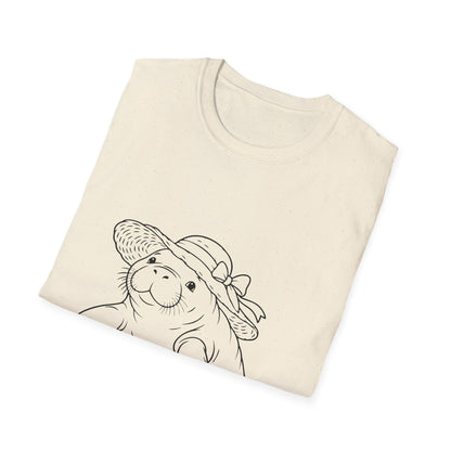 Chubby Mermaid Sunhat Sea Cow Manatee T-Shirt