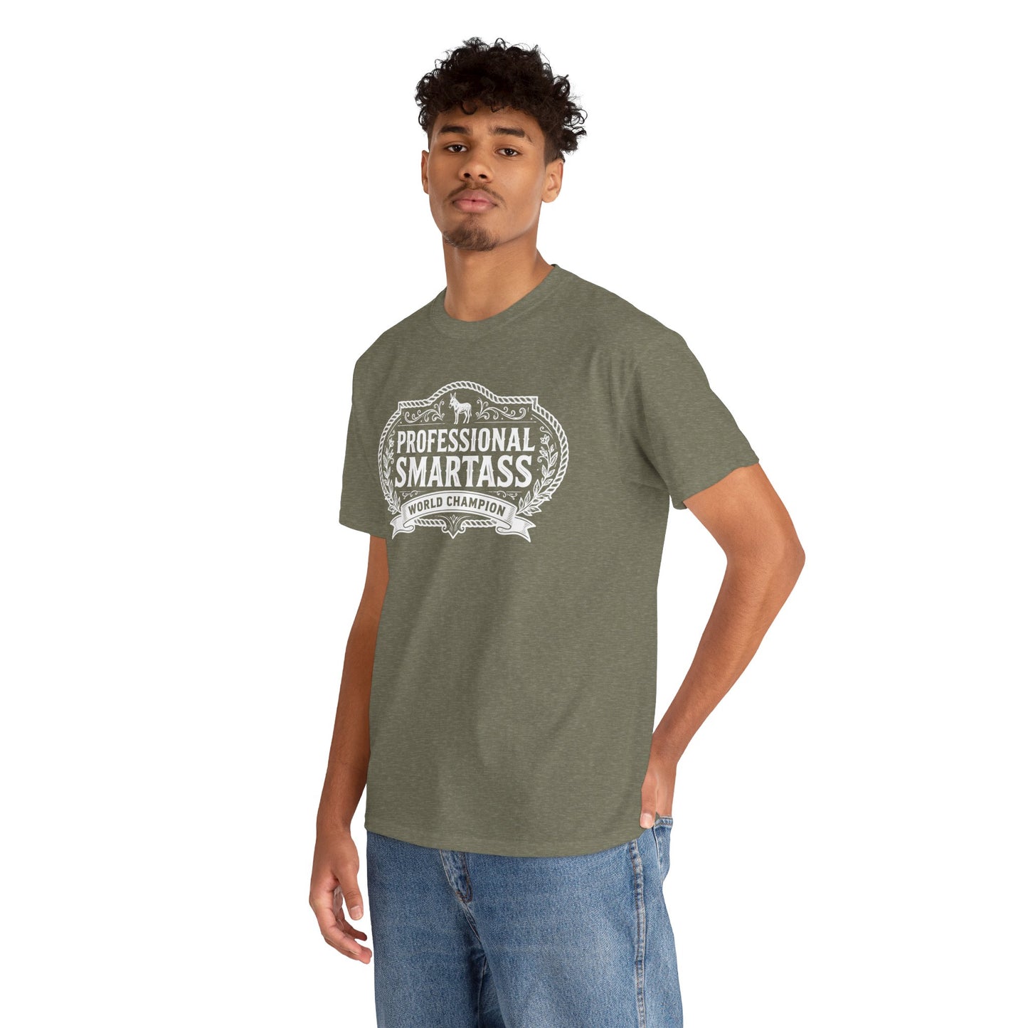 Professional Smartass Tee white - 'Professional Smartass World Champion' Funny Graphic T-Shirt