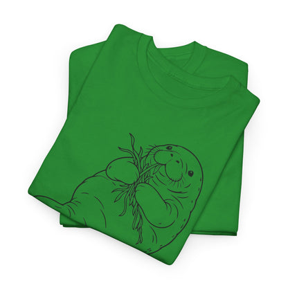 Chubby Mermaid Seagrass Snacker Manatee T-Shirt