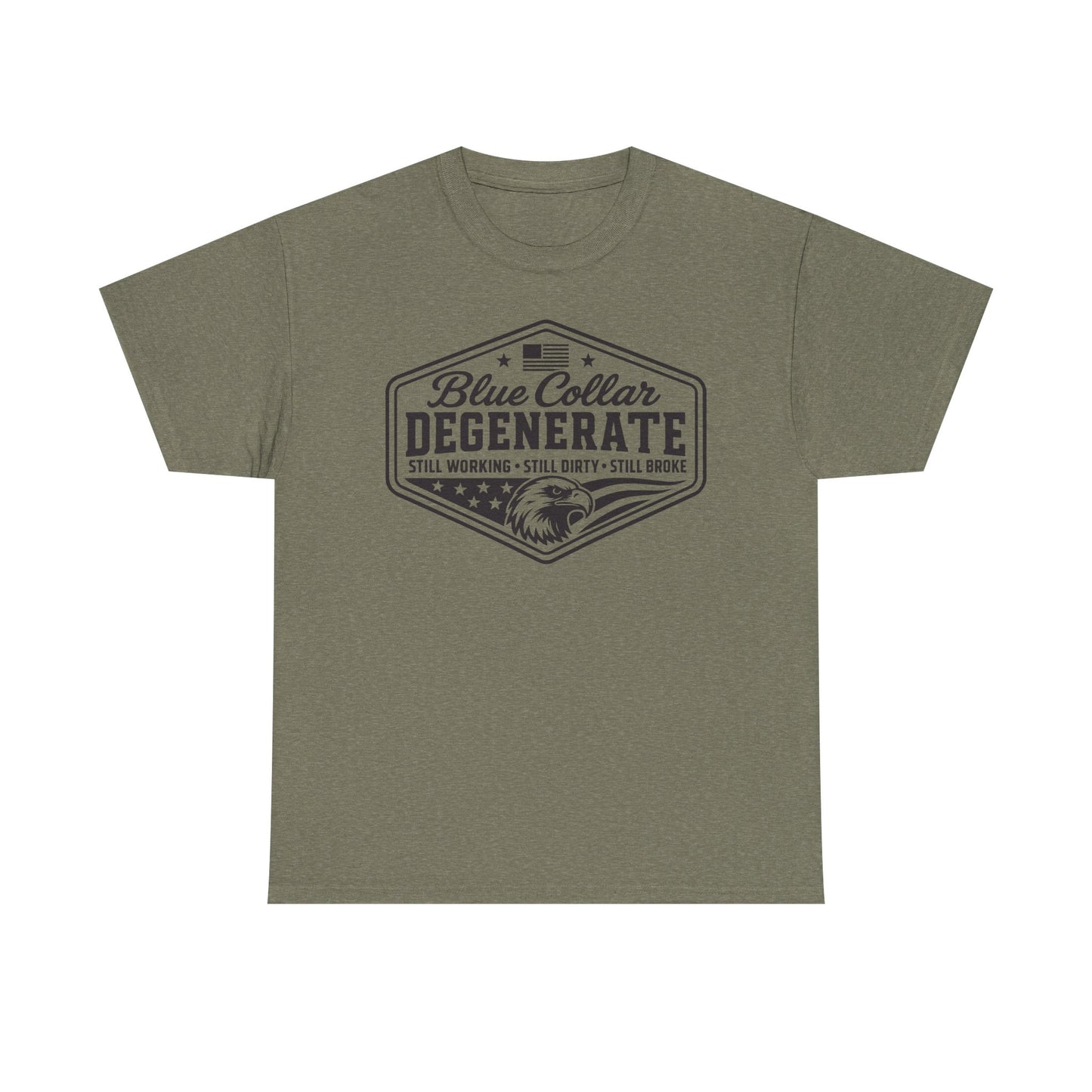 Blue Collar Degenerate T-Shirt — Vintage Workwear Eagle Tee