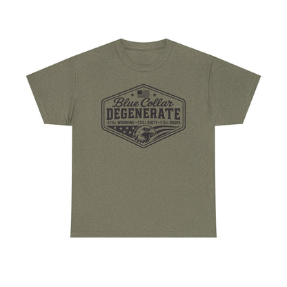 Blue Collar Degenerate T-Shirt — Vintage Workwear Eagle Tee