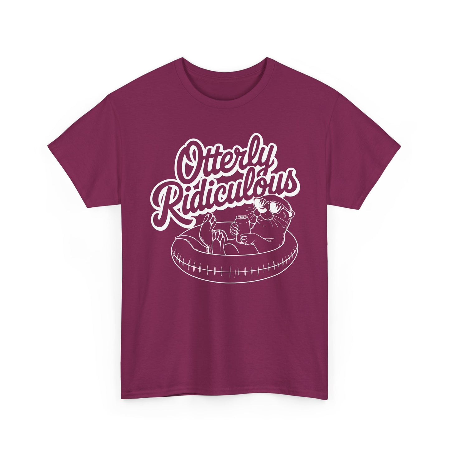 Otterly Ridiculous - White T-Shirt — Cute Otter Pool Graphic Tee