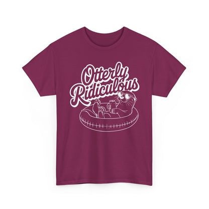 Otterly Ridiculous - White T-Shirt — Cute Otter Pool Graphic Tee
