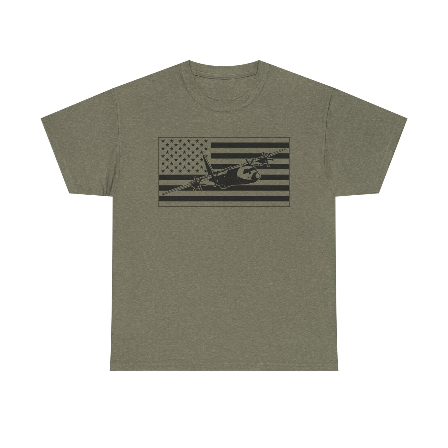 Vintage Military Jet American Flag T-Shirt
