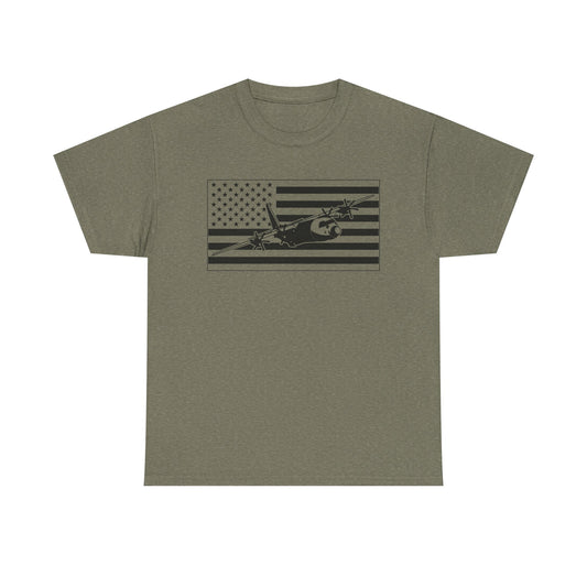 Vintage Military Jet American Flag T-Shirt