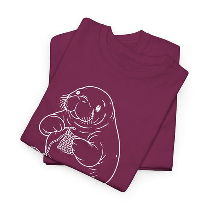 Chubby Mermaid Coastal Crochet Manatee T-Shirt