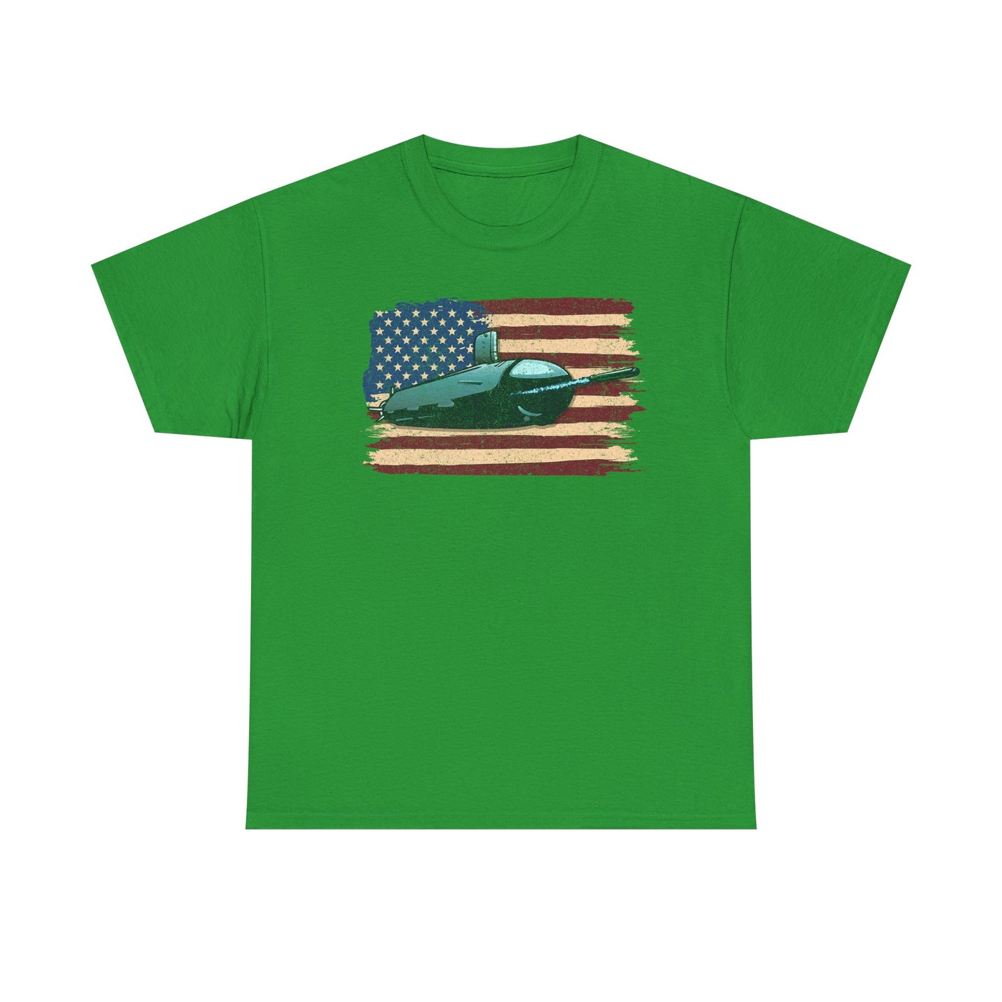 Vintage Submarine American Flag T-Shirt