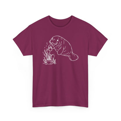 Chubby Mermaid Ocean Gardener Manatee T-Shirt