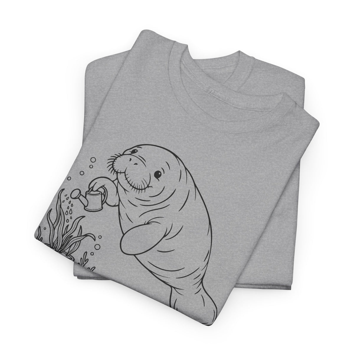 Chubby Mermaid Ocean Gardener Manatee T-Shirt