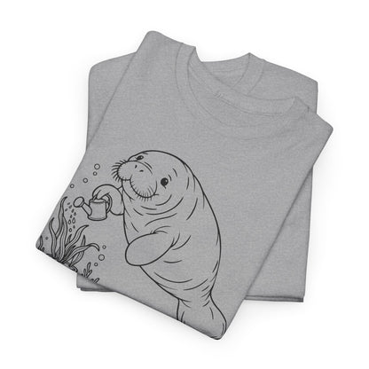 Chubby Mermaid Ocean Gardener Manatee T-Shirt