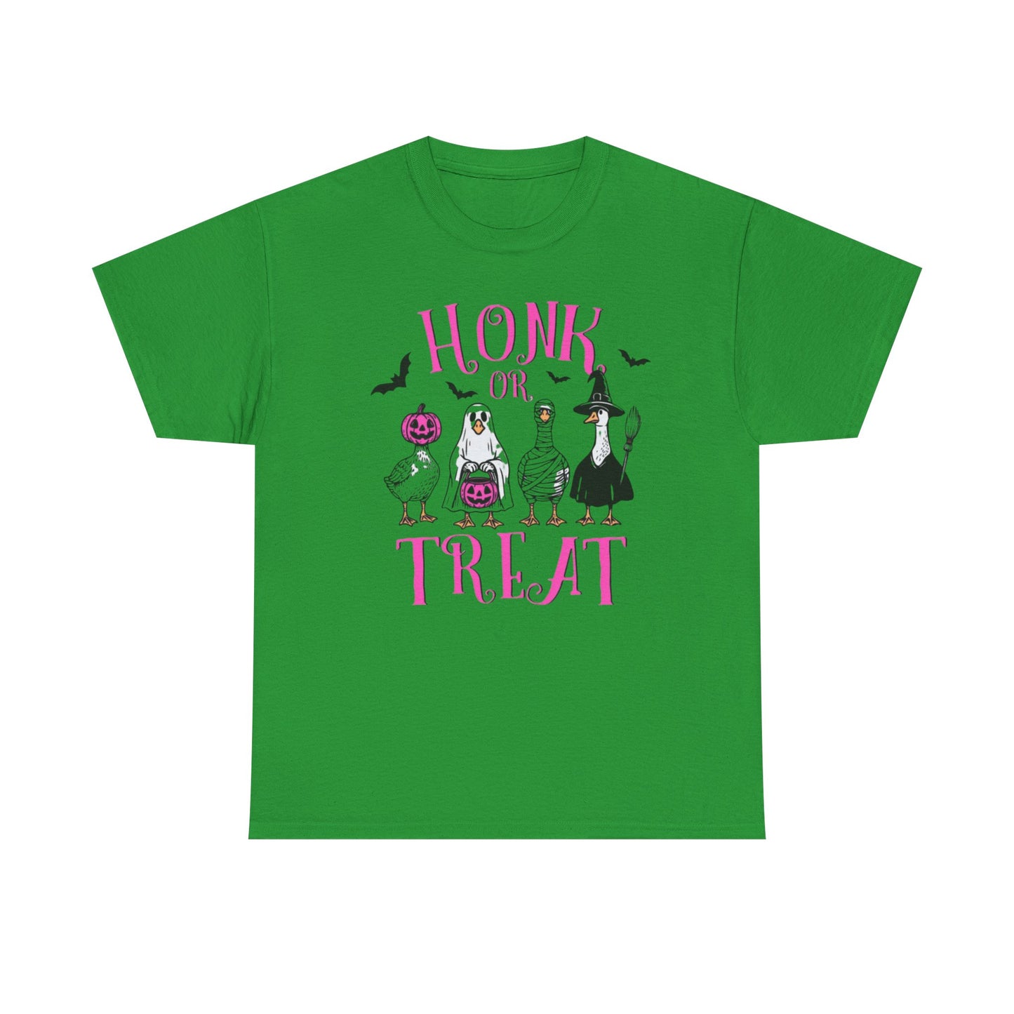 Honk or Treat Halloween Tee — Cute Costumed Dogs & Pink Lettering