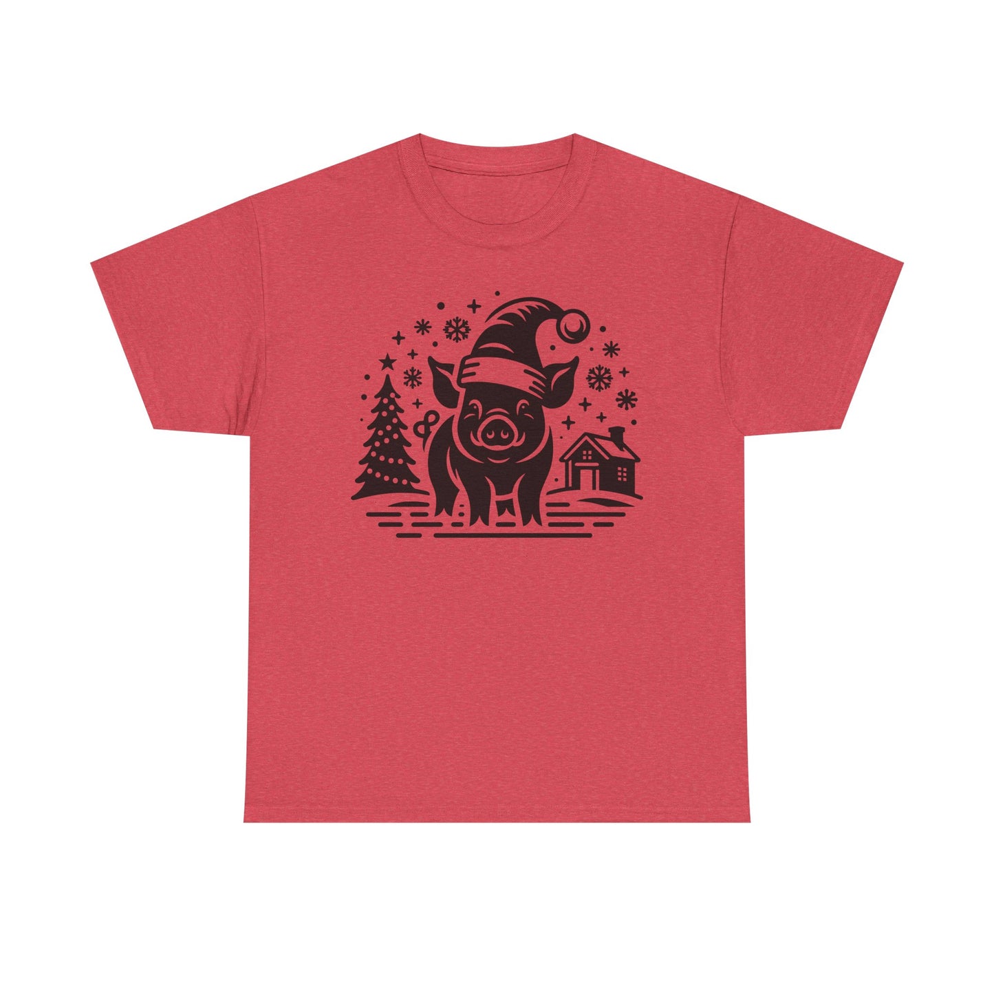Christmas Pig T‑Shirt — Festive Santa Pig Holiday Tee