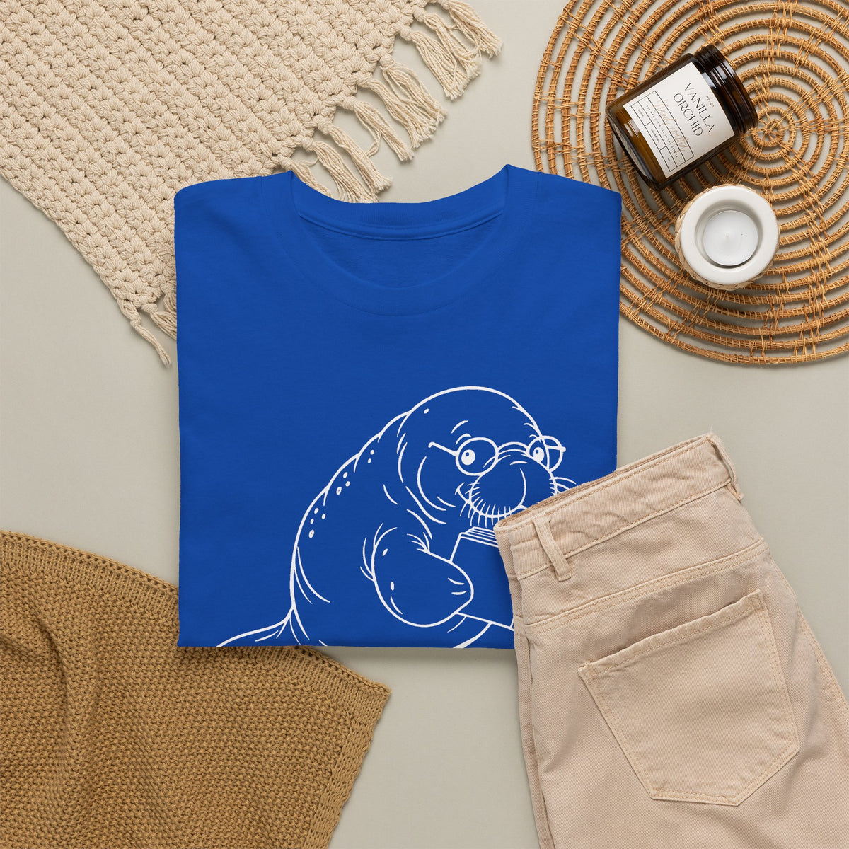 Chubby Mermaid Bookworm Buoyancy Manatee T-Shirt