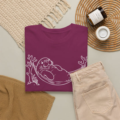 Chubby Mermaid Hammock Holiday Manatee T-Shirt