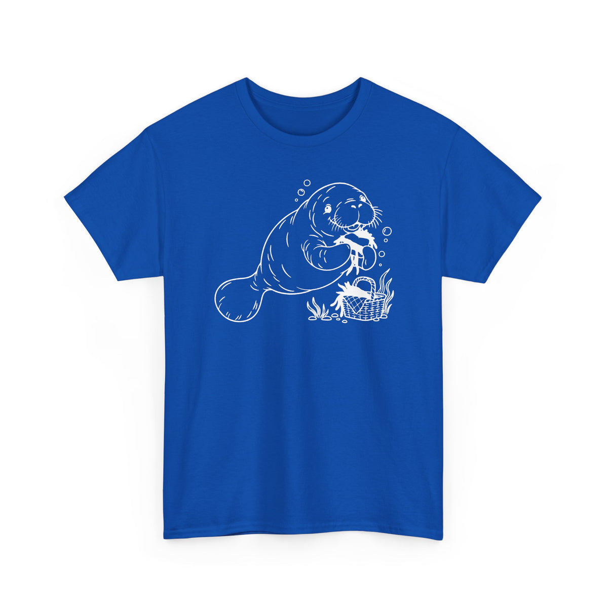 Chubby Mermaid Picnic Paddle Manatee T-Shirt