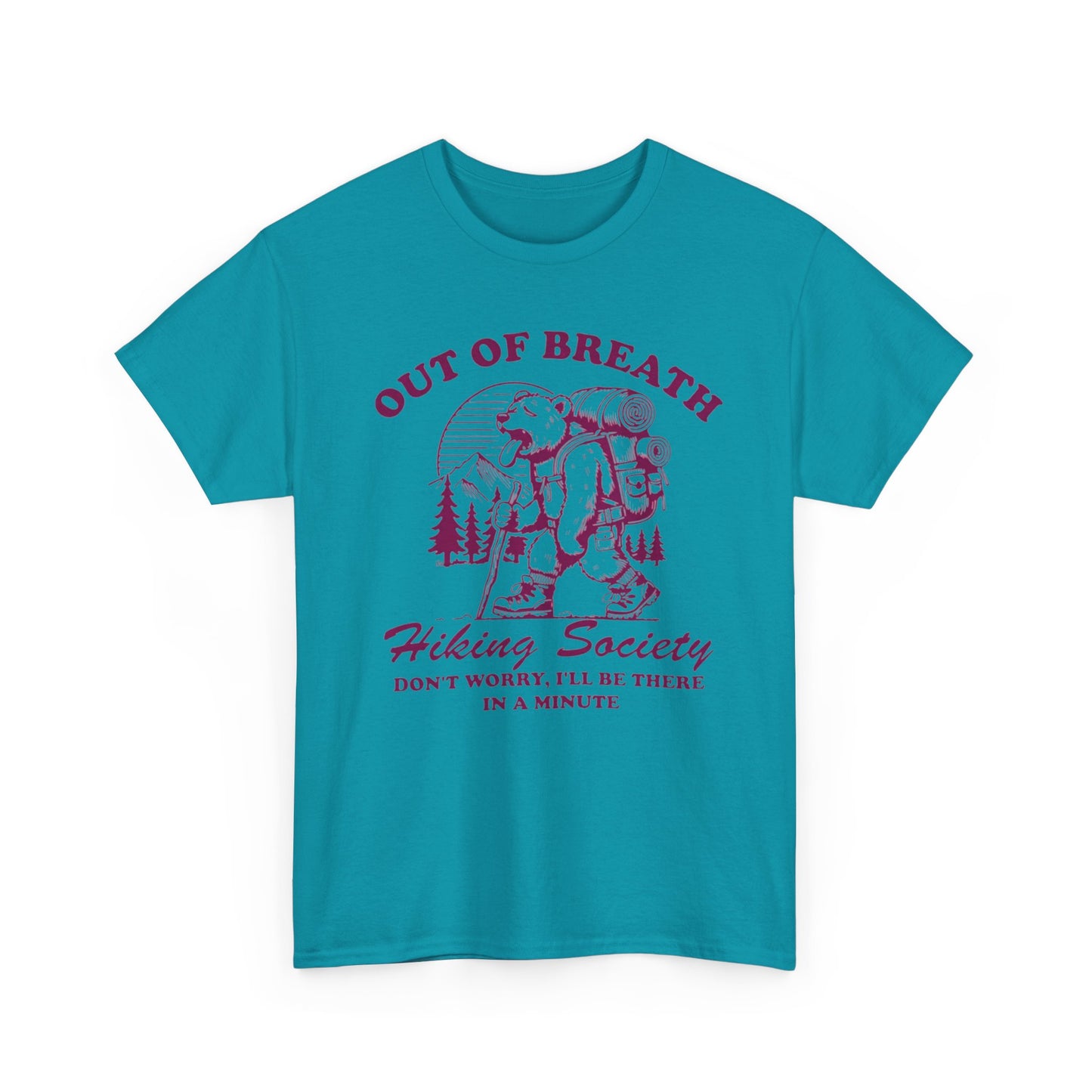 Hiking Tee — "Out of Breath" Hiking Society Graphic Shirt