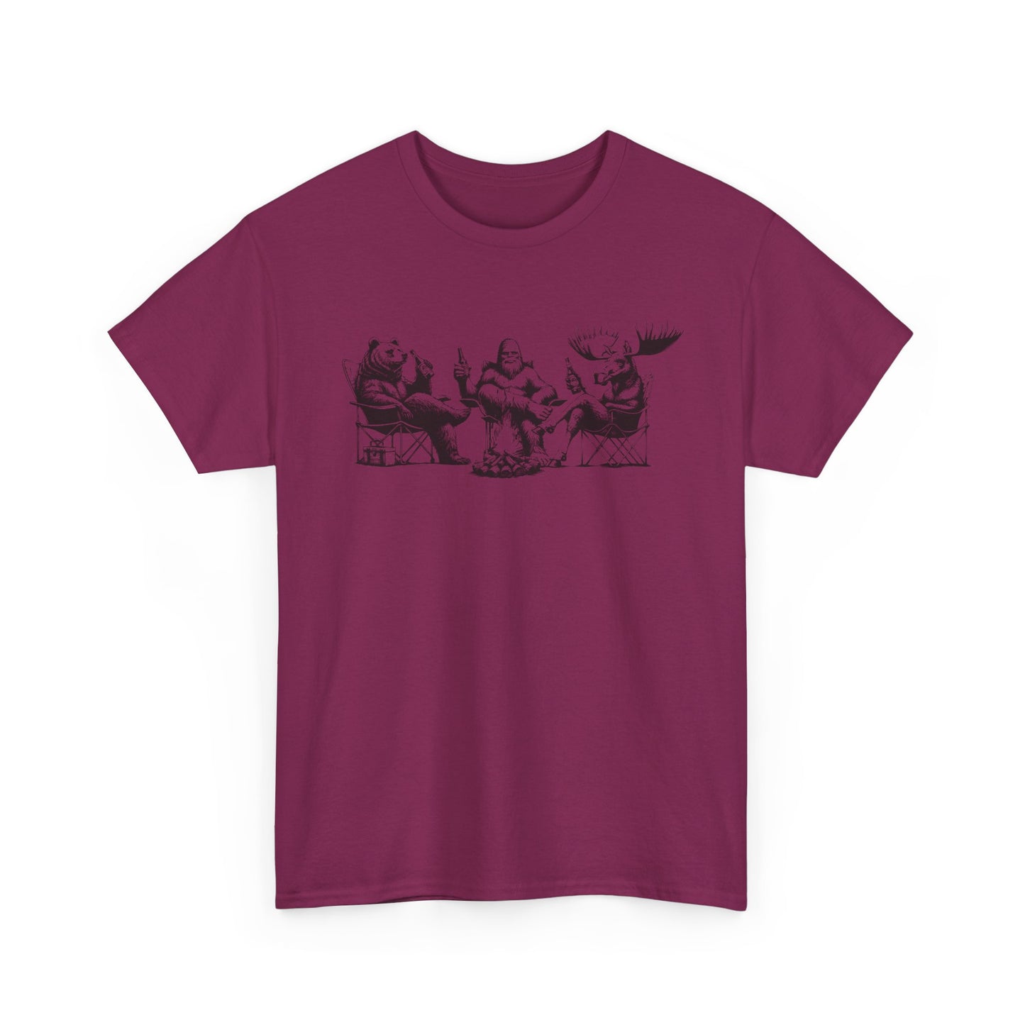 by the Fire T-Shirt — Whimsical Woodland Camping Tee