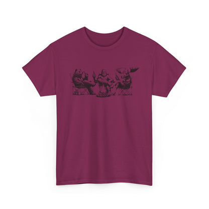 by the Fire T-Shirt — Whimsical Woodland Camping Tee