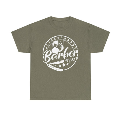Barber Shop Vintage Logo Tee — Classic Barbershop Crewneck