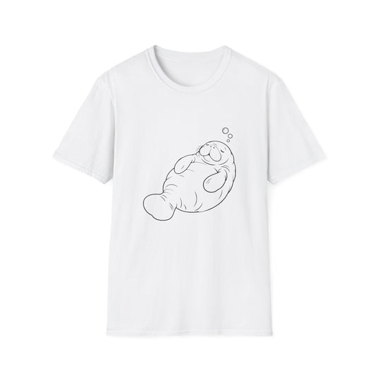 Chubby Mermaid Floating Daydream Manatee T-Shirt