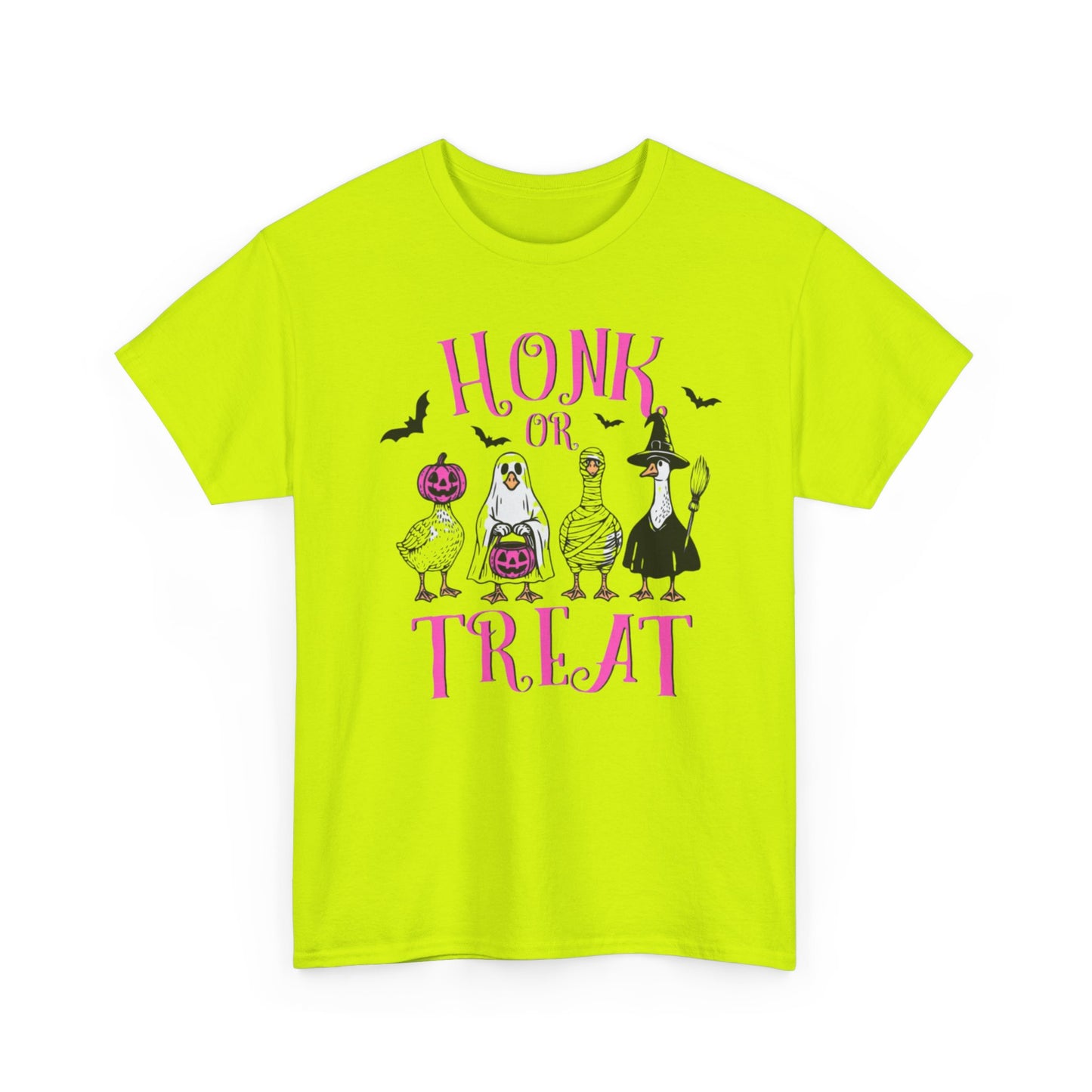 Honk or Treat Halloween Tee — Cute Costumed Dogs & Pink Lettering