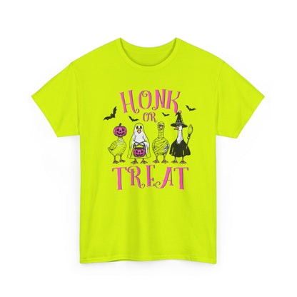 Honk or Treat Halloween Tee — Cute Costumed Dogs & Pink Lettering