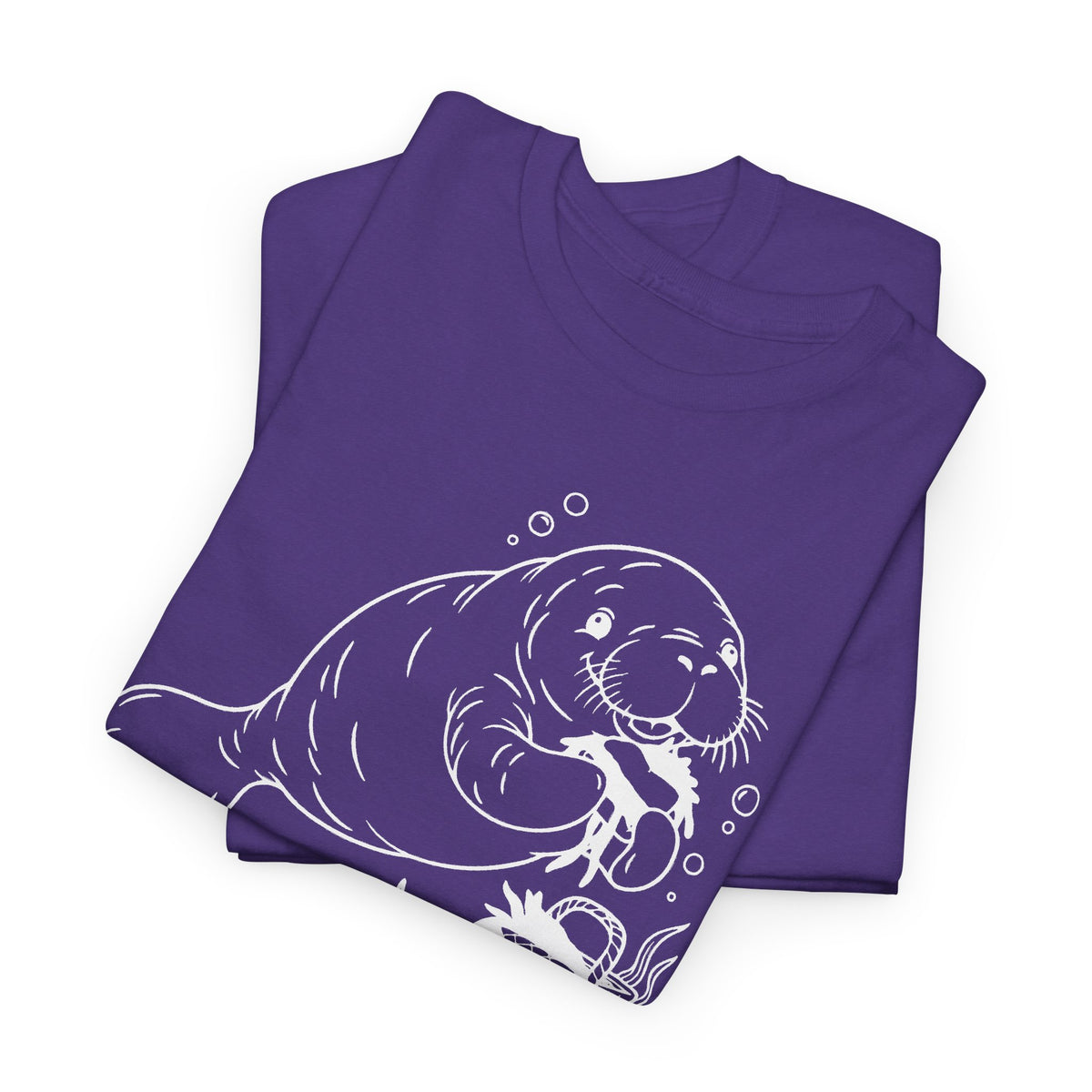Chubby Mermaid Picnic Paddle Manatee T-Shirt