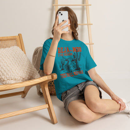 Cowboy Graphic Tee — “Deja-Moo I’ve Heard This Bull Before” Vintage Western T-Shirt