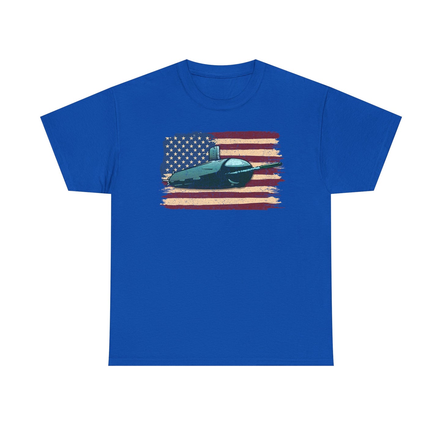 Vintage Submarine American Flag T-Shirt