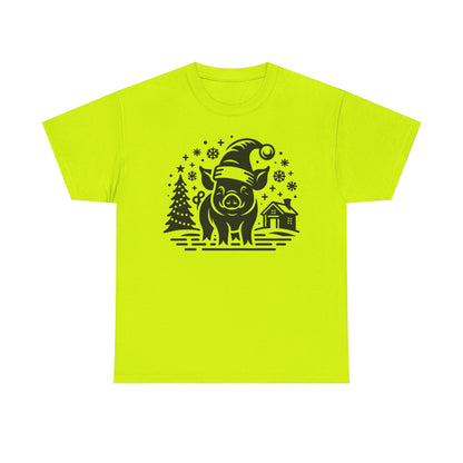 Christmas Pig T-Shirt | Festive Santa Pig Graphic Tee