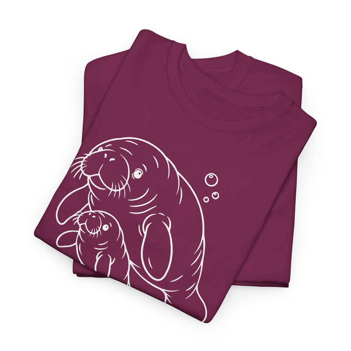 Chubby Mermaid Little Lagoon Family Manatee T-Shirt