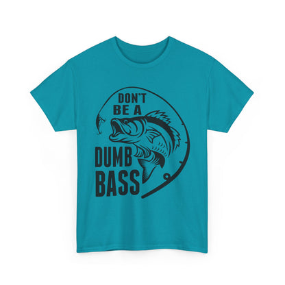Fishing T-Shirt – "Don't Be a Dumb Bass" Graphic Tee for Anglers