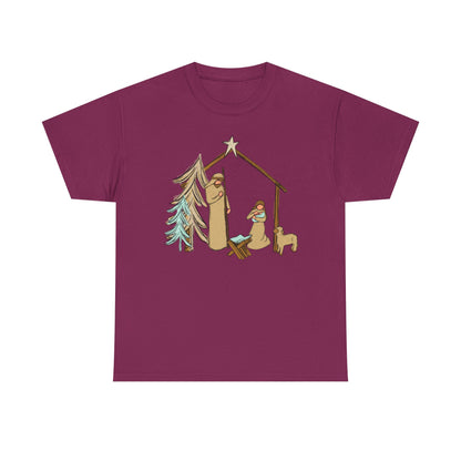 Nativity Llama Christmas Tee — Cute Holiday Nativity Alpaca Shirt