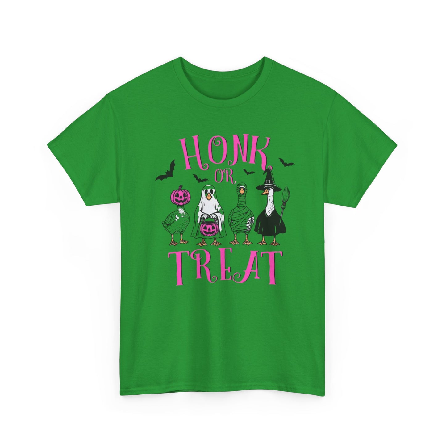 Honk or Treat Halloween Tee — Cute Costumed Dogs & Pink Lettering