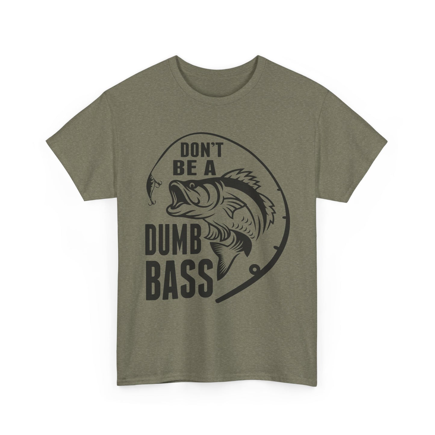 Fishing T-Shirt – "Don't Be a Dumb Bass" Graphic Tee for Anglers