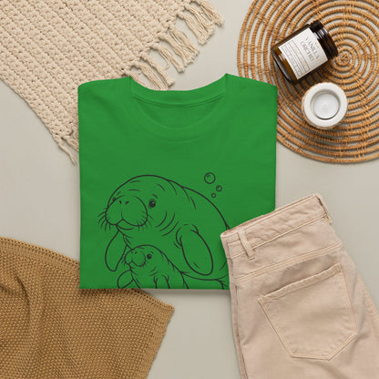 Chubby Mermaid Little Lagoon Family Manatee T-Shirt