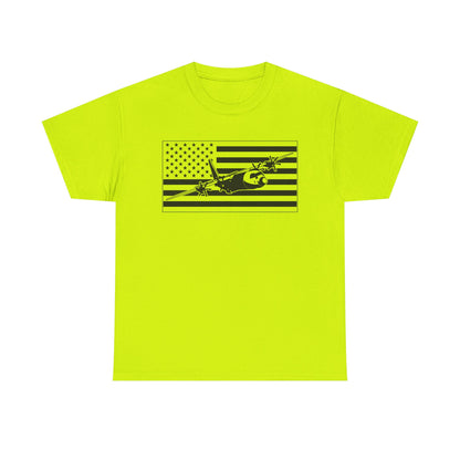 Vintage Military Jet American Flag T-Shirt