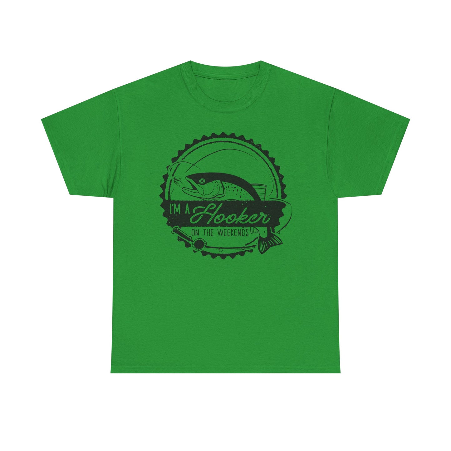 Fishing T-Shirt — "I'm a Hooker on the Weekends" Vintage Angler Tee
