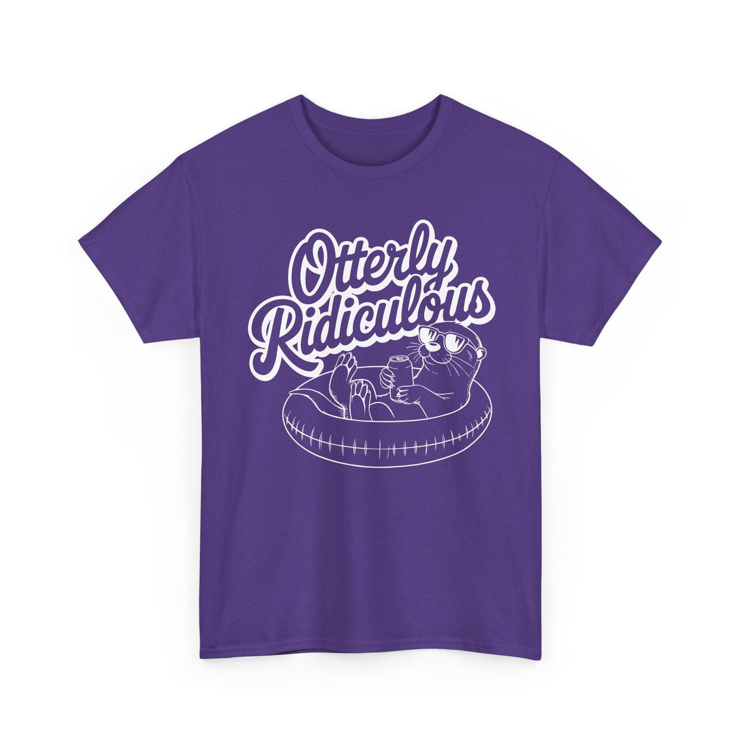 Otterly Ridiculous - White T-Shirt — Cute Otter Pool Graphic Tee