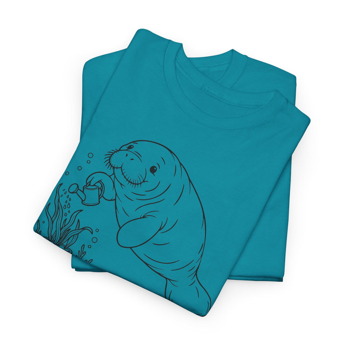 Chubby Mermaid Ocean Gardener Manatee T-Shirt