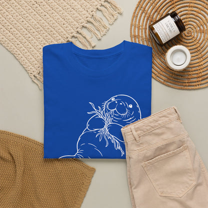 Chubby Mermaid Seagrass Snacker Manatee T-Shirt