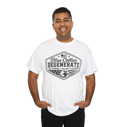 Blue Collar Degenerate T-Shirt — Vintage Workwear Eagle Tee