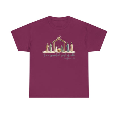 The Greatest Gift of All T-Shirt | Christmas Nativity Tee