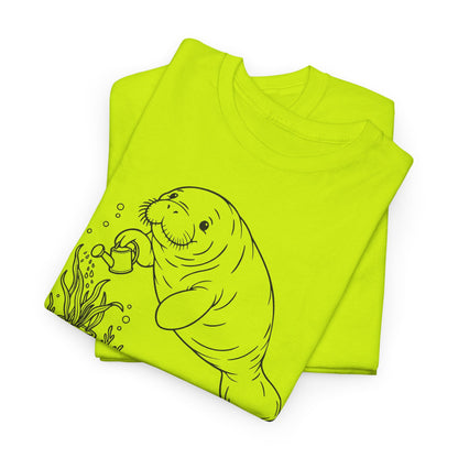 Chubby Mermaid Ocean Gardener Manatee T-Shirt