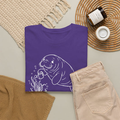 Chubby Mermaid Ocean Gardener Manatee T-Shirt